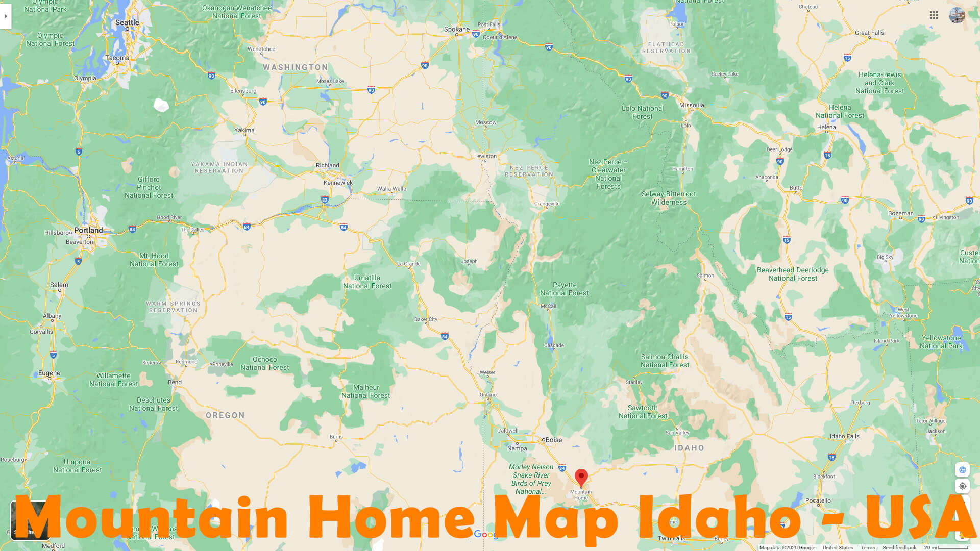 montagne Home Carte Idaho   EUA